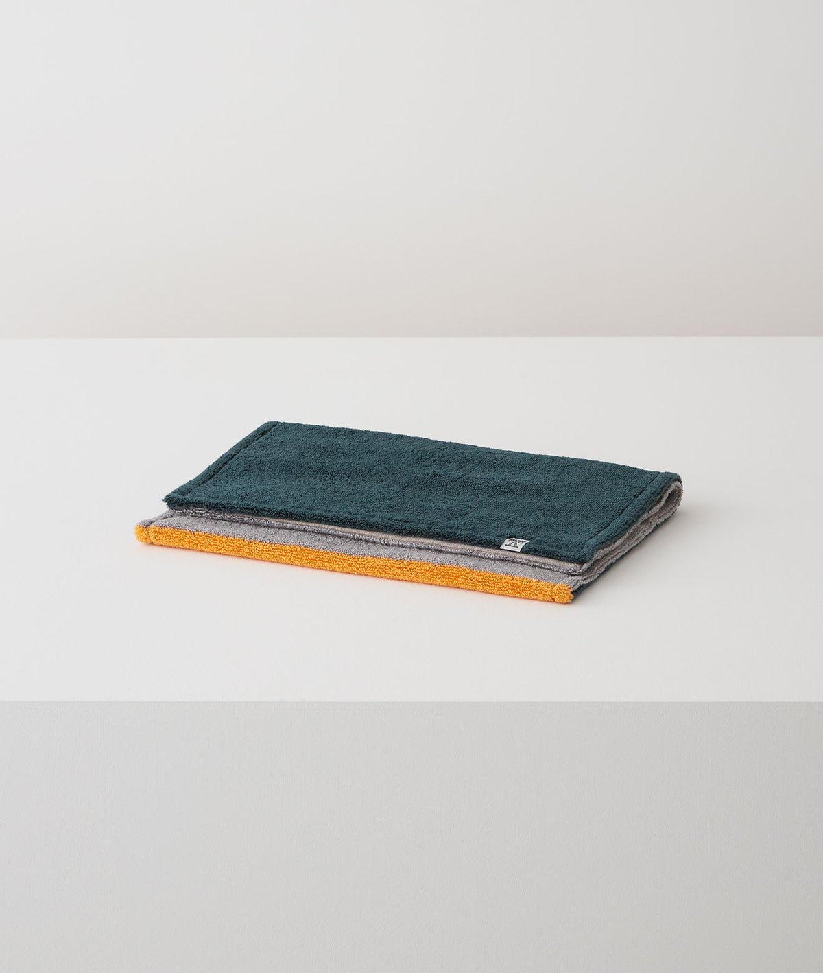 SALON TOWEL FACE TOWEL / GREY × DARK GREEN